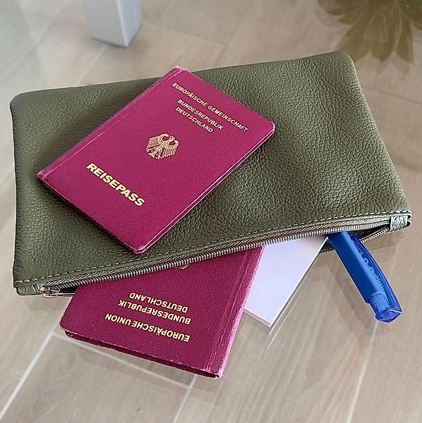 MIRROSI Dokumententasche aus hochwertigem Echtleder, Made in Italy 24,5x15, günstig online kaufen