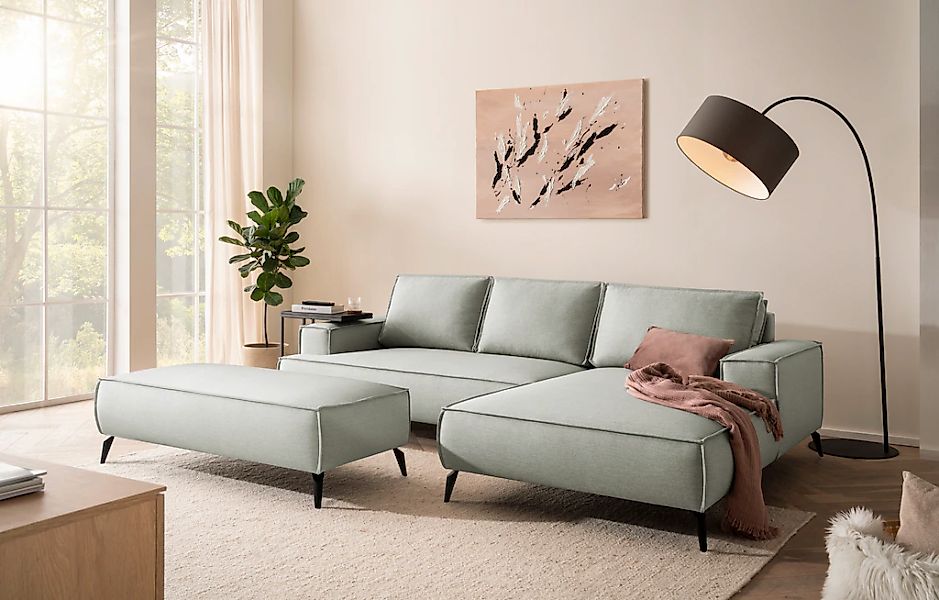 Home affaire Sitzgruppe "TVINNU, Polsterecke L-Form, Schlaffunktion, mit Ho günstig online kaufen