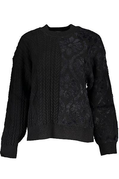 Desigual Strickpullover Stylischer Damen Rollkragenpullover in Schwarz mit günstig online kaufen