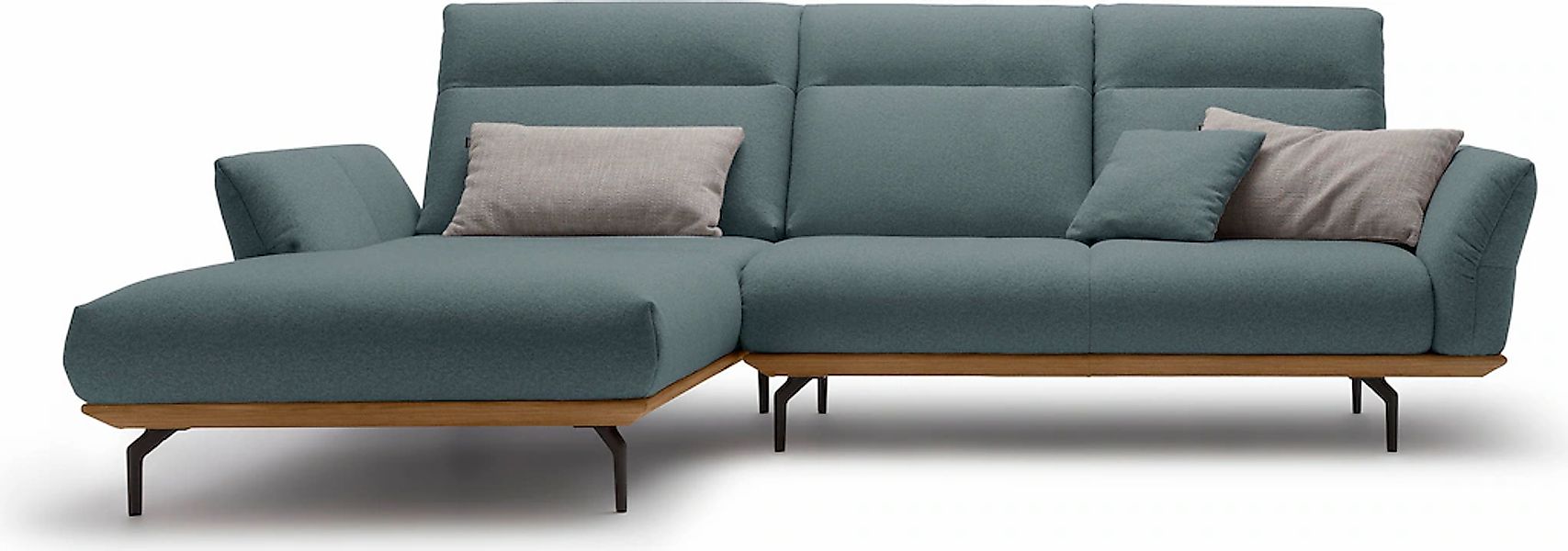 Creation BY ROLF BENZ Ecksofa "CR.460", Sockel in Nussbaum, Winkelfüße in U günstig online kaufen