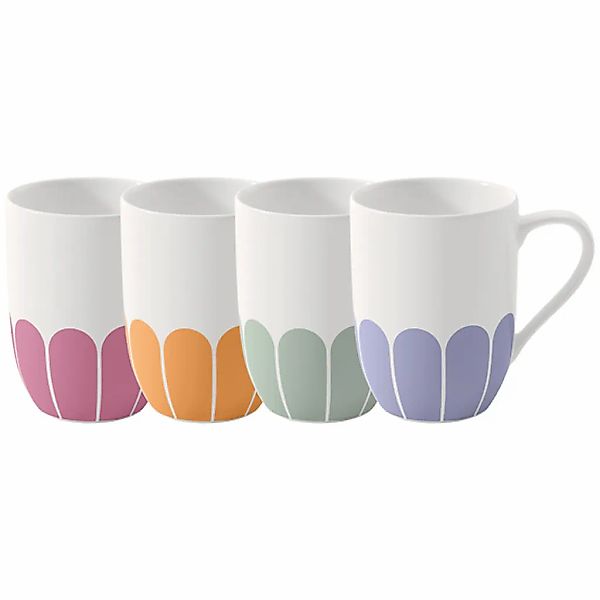 Villeroy & Boch Becher "Henkelbecher-Set Fleu Couleur 290 ml 4er Set bunt" günstig online kaufen