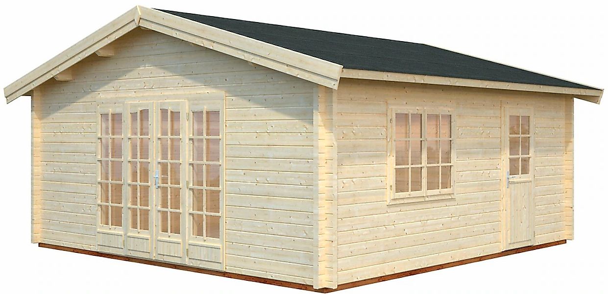 Palmako Irene Holz-Gartenhaus Natur Satteldach Unbehandelt 540 cm x 540 cm günstig online kaufen