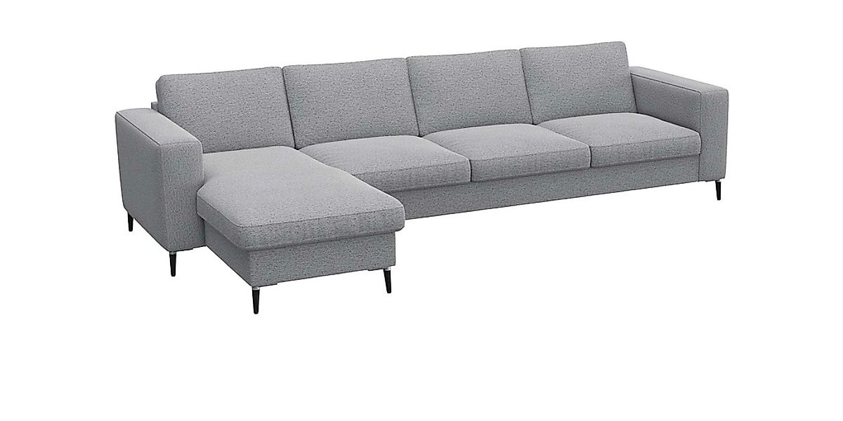 FLEXLUX Ecksofa »Fiore, L-Form«, breite Armlehnen, Kaltschaum, Füße Alu+sch günstig online kaufen