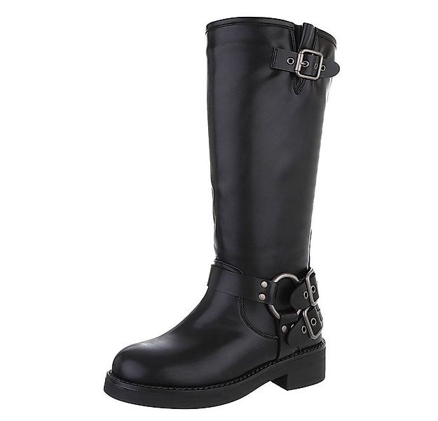 Ital-Design Damen Bikerschuhe Biker Westernstiefel (88577319) Blockabsatz F günstig online kaufen