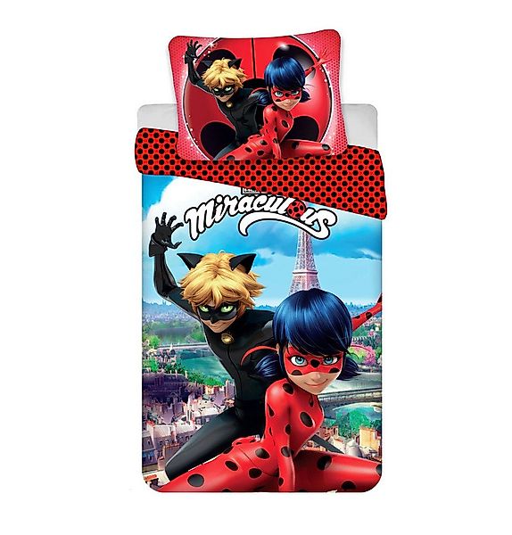 Lady Bug Kinderbettwäsche Wendebettwäsche Miraculous Ladybug 140x200 cm, 70 günstig online kaufen