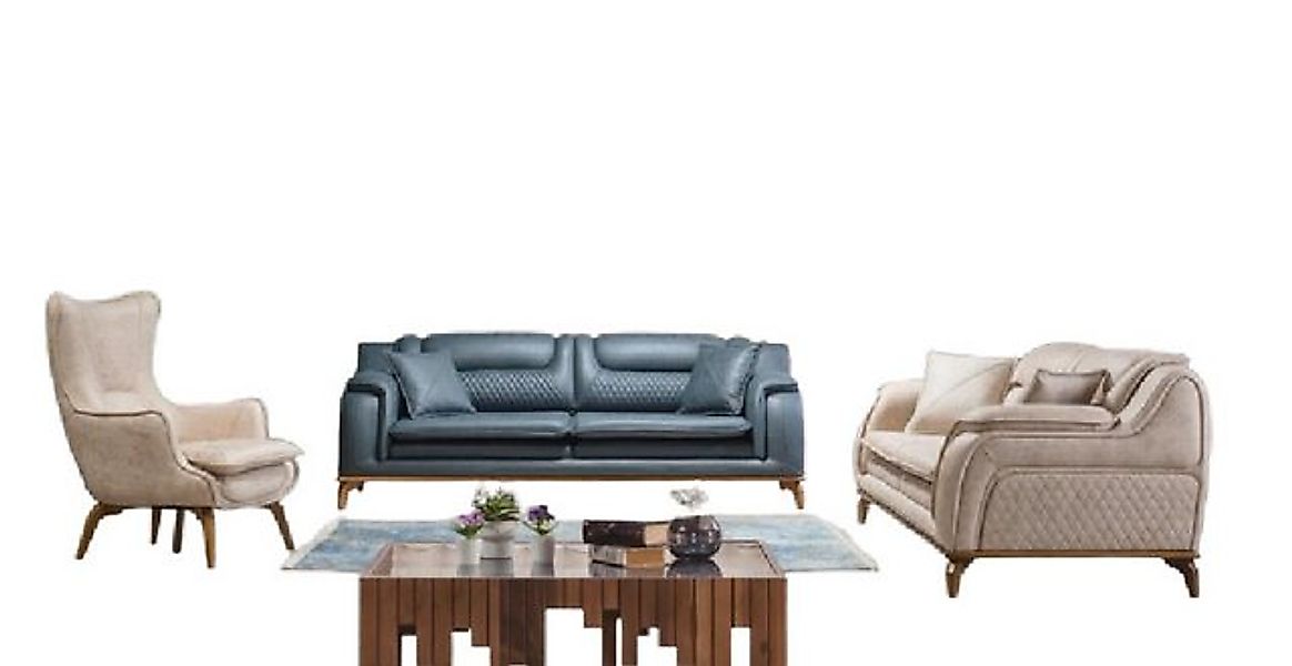 Xlmoebel Sofa Sofa Beige 3 Sitzer Wohnzimmer Klassische Design Chesterfield günstig online kaufen