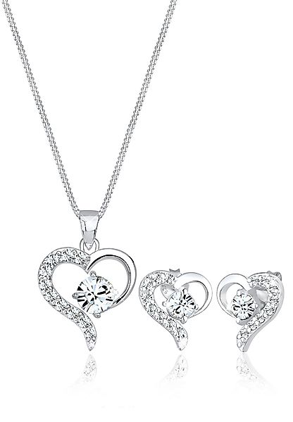Elli Schmuckset Set mit Herz Weiß günstig online kaufen