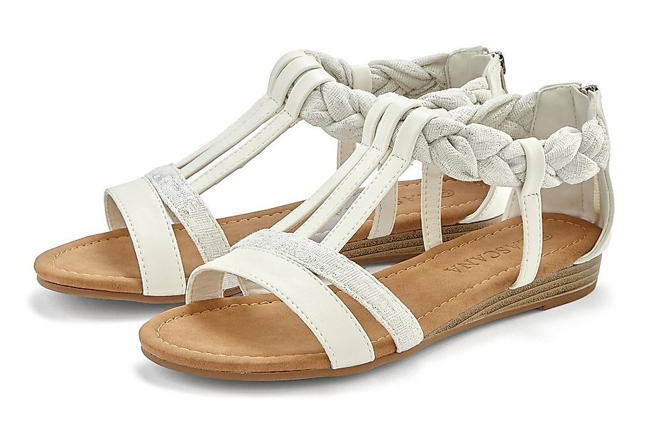 LASCANA Sommerschuh, Sandalette, Sandale mit Verzierung und kleinem Keilabs günstig online kaufen