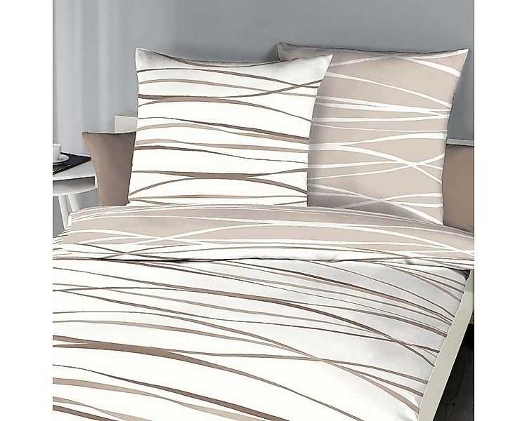 TRAUMSCHLAF Bettwäsche Bibermotion nature, Biber, 2 teilig, zeitlose warme günstig online kaufen