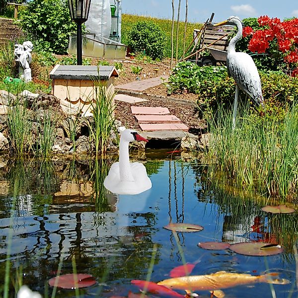 relaxdays Gartenfigur XXL Gartendeko Schwan günstig online kaufen