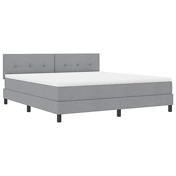 vidaXL Boxspringbett mit Matratze Hellgrau 180 x 200 cm Stoff 3342226 günstig online kaufen