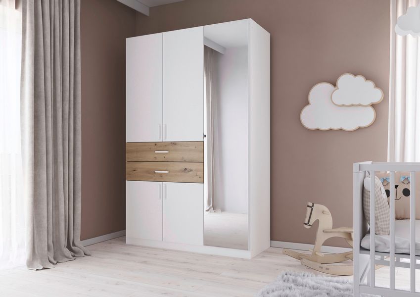 rauch Drehtürenschrank "Maika" mit Spiegel, 2 Schubladen, in verschiedenen günstig online kaufen