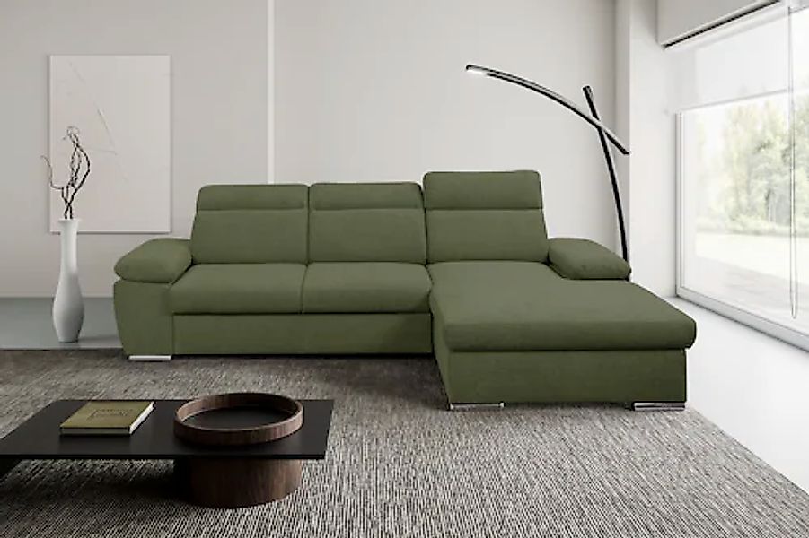 WERK2 Ecksofa »Palma modernes Schlafsofa mit Bettkasten, L-Form, B/T 282/18 günstig online kaufen
