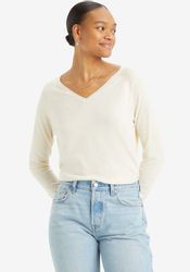 Levis Longpullover "PETAL VNECK SWEATER" mit Rippbündchen günstig online kaufen