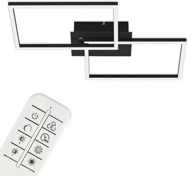 LED-Deckenlampe Frame CCT, schwarz, 50x39cm günstig online kaufen