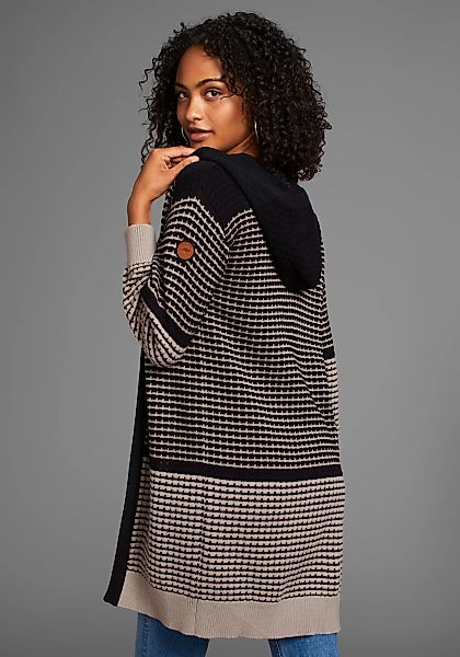 KangaROOS Kapuzenstrickjacke, mit angesagtem Strickmuster günstig online kaufen