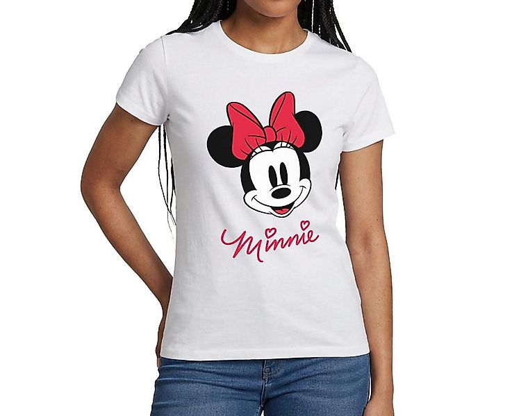 Spreadshirt T-Shirt Mickey & Minnie Schriftzug Mit Minnie Motiv Frauen T-Sh günstig online kaufen