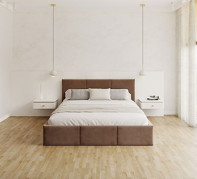 FDM Polsterbett Stauraumbett AMBER Bettgestell 90x200, günstig online kaufen