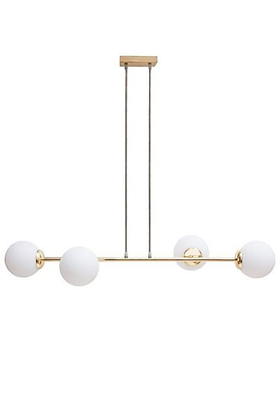 Licht-Erlebnisse Pendelleuchte DEKUT, ohne Leuchtmittel, Metall Glas E27 H: günstig online kaufen