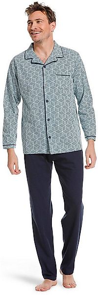 Pastunette Schlafanzug Herren Pyjama geknöpft (2 tlg) Baumwolle günstig online kaufen
