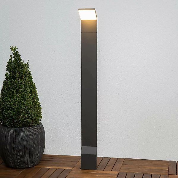 Lucande LED-Wegeleuchte Nevio, anthrazit, Metall, 100 cm günstig online kaufen