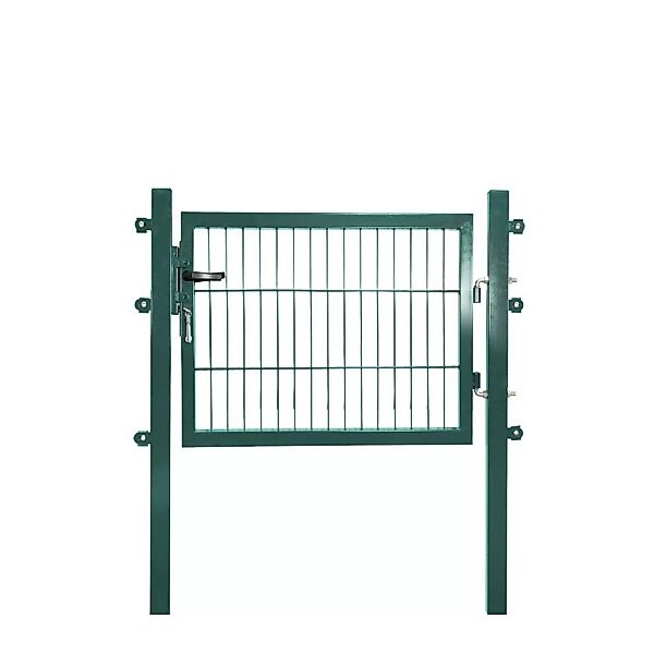 Solid Einzeltor Stahl Grün mit Füllung für Stabmatte 75 cm x 100 cm günstig online kaufen