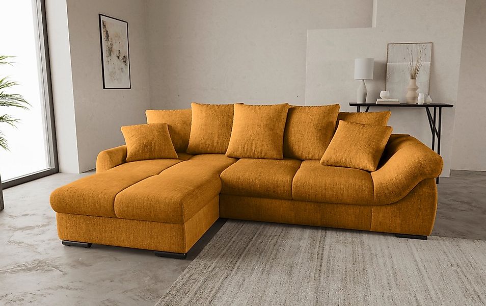 Mr. Couch Ecksofa »Livorno DuraFlex L-Form«, inkl. Hochschläfer-Bettauszug, günstig online kaufen