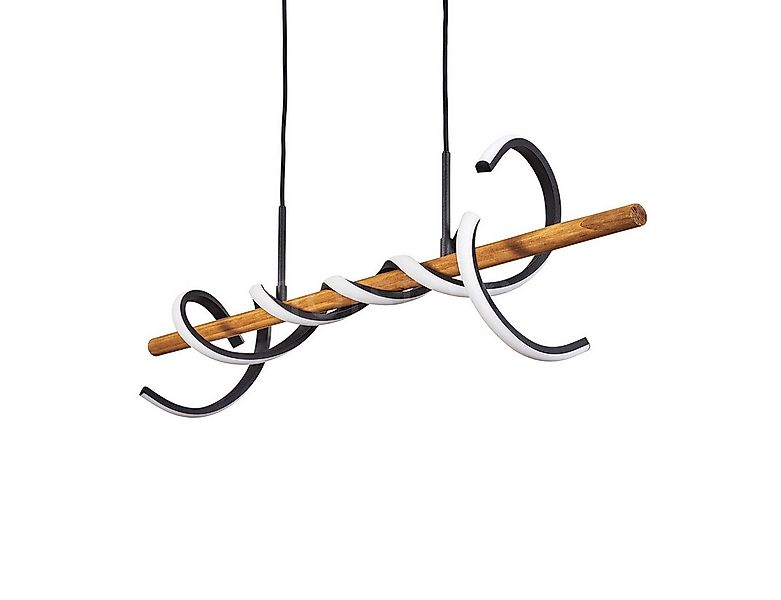 hofstein Pendelleuchte dimmbare Hängelampe aus Metall/Holz/Kunststoff in Sc günstig online kaufen