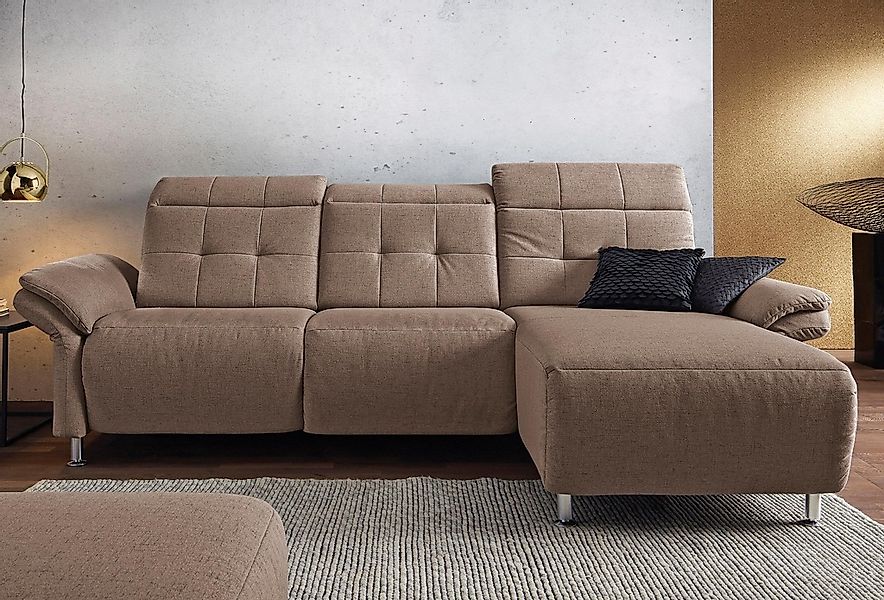 Home affaire Ecksofa "Manhattan L-Form" 2 Sitze mit elektrischer Relaxfunkt günstig online kaufen