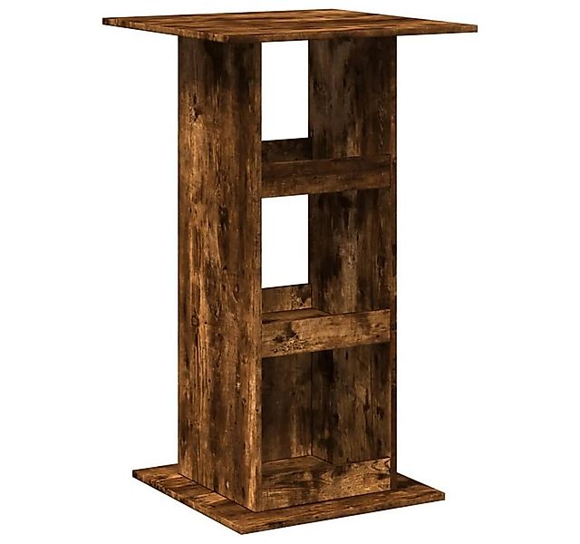 vidaXL Esstisch Bartisch mit Ablagen Räuchereiche 60x60x102 cm Holzwerkstof günstig online kaufen