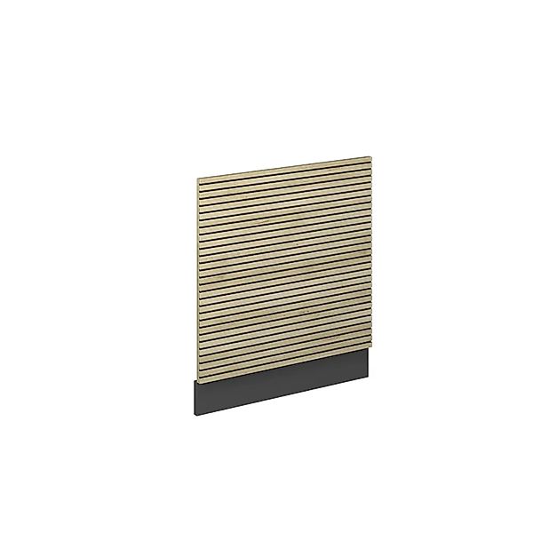 Vicco Geschirrspülblende Fame-Line Eiche Paneel 60 cm mit Anthrazit Korpus günstig online kaufen
