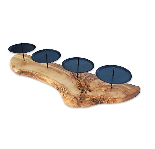 Olivenholz-erleben Kerzenständer ADVENT rustikal für 4 Kerzen, Olivenholz m günstig online kaufen