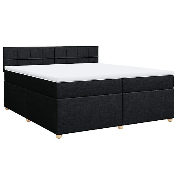 vidaXL Boxspringbett mit Matratze Schwarz 200x200 cm Stoff 3286789 günstig online kaufen
