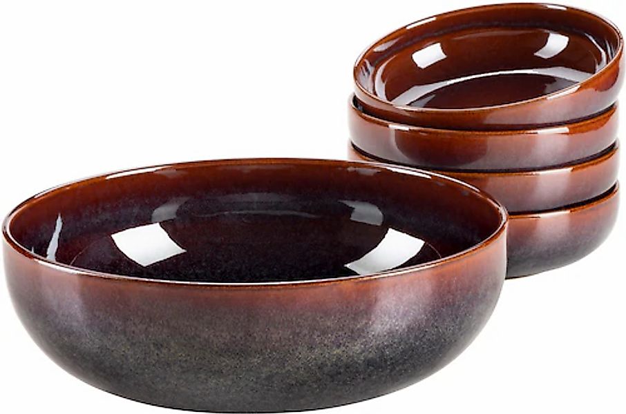 MÄSER Salatschüssel »Elina Uno, Salatschüssel-Set, aus Steinzeug« 5 Stk. au günstig online kaufen