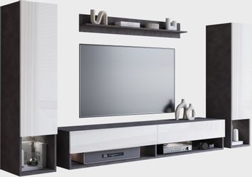 INOSIGN Wohnwand "AMADEO II" Komplett-Set, 4 Stk. tlg. Vitrine Türanschlag günstig online kaufen