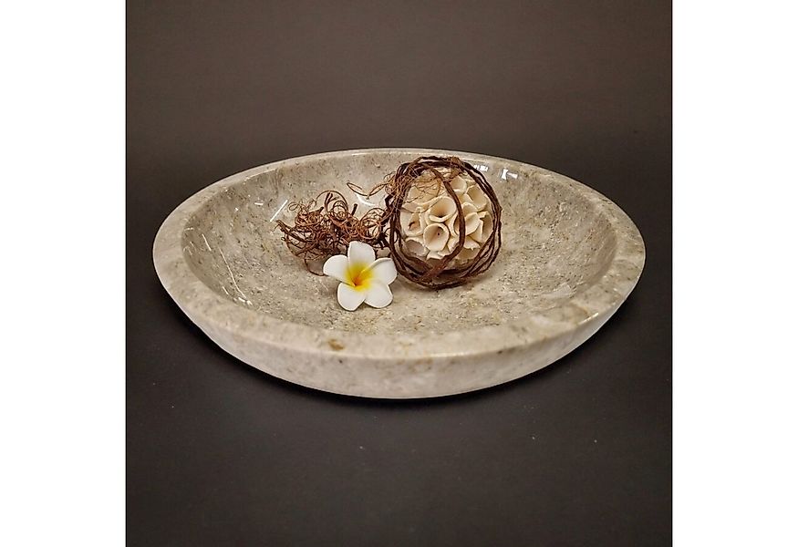 Kinaree Dekoschale Marmor Schale rund, beige, Marmor, poliert, glatt, rund, günstig online kaufen
