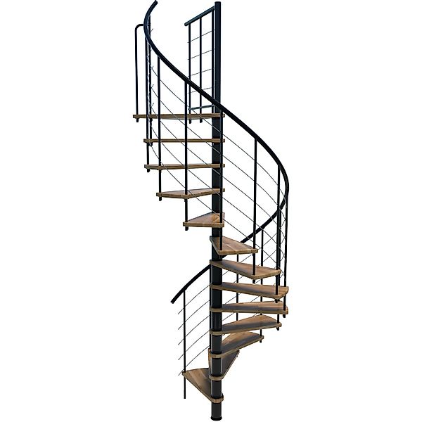 Minka Spindeltreppe  Venezia Smart Schwarz Geschosshöhe bis 305 cm günstig online kaufen