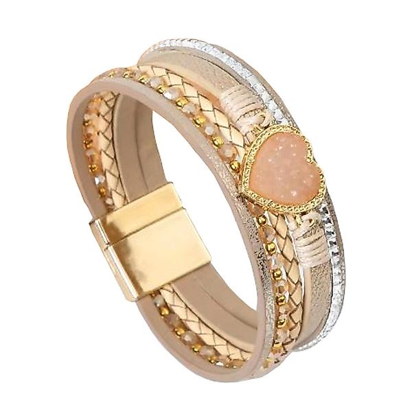 KARMA Lederarmband Damenarmband mit Herz Wickelarmband günstig online kaufen