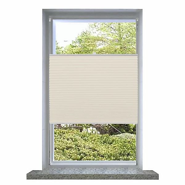 vidaXL Plissee Faltrollo Rollo Plisseerollo 70x150cm Creme günstig online kaufen