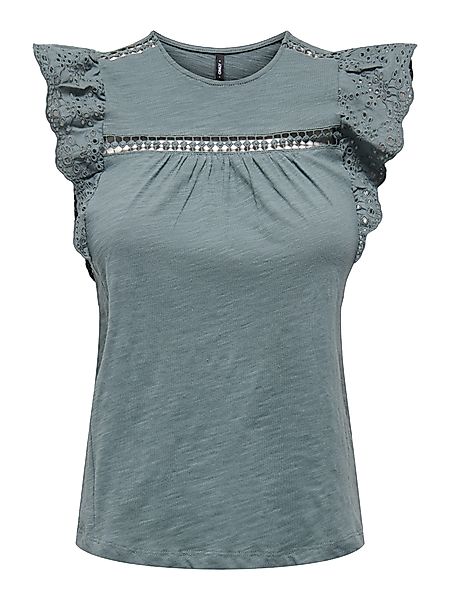 ONLY Kurzarmshirt ONLLEA S/L FRILL MIX günstig online kaufen