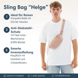 LARKSON Gürteltasche Helge Bauchtasche mit RFID-Blocker günstig online kaufen