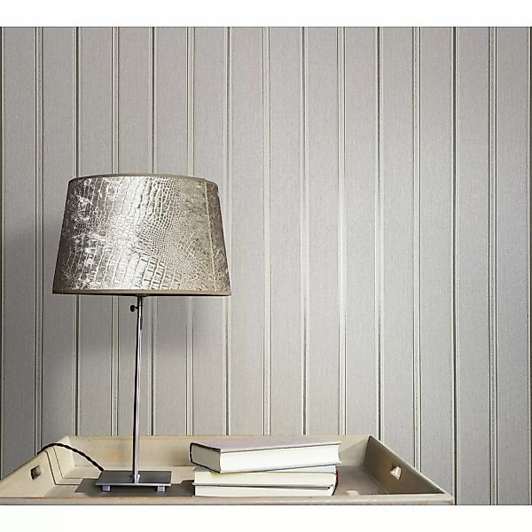 Marburg Vliestapete Villa Romana 53 Streifen Grau-Beige FSC® günstig online kaufen