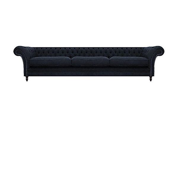 JVmoebel Chesterfield-Sofa Blau Sofagarnitur 3tlg 2x Sessel Sofa Dreisitze günstig online kaufen