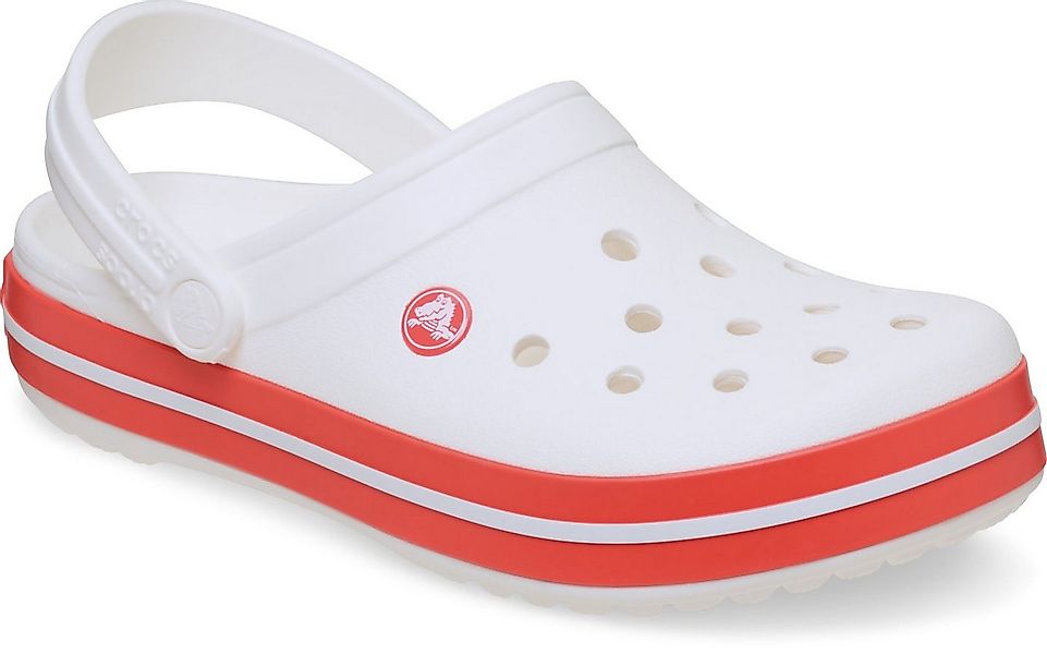 Crocs Sandale Crocband Clog weiss/rot Badeschuh günstig online kaufen
