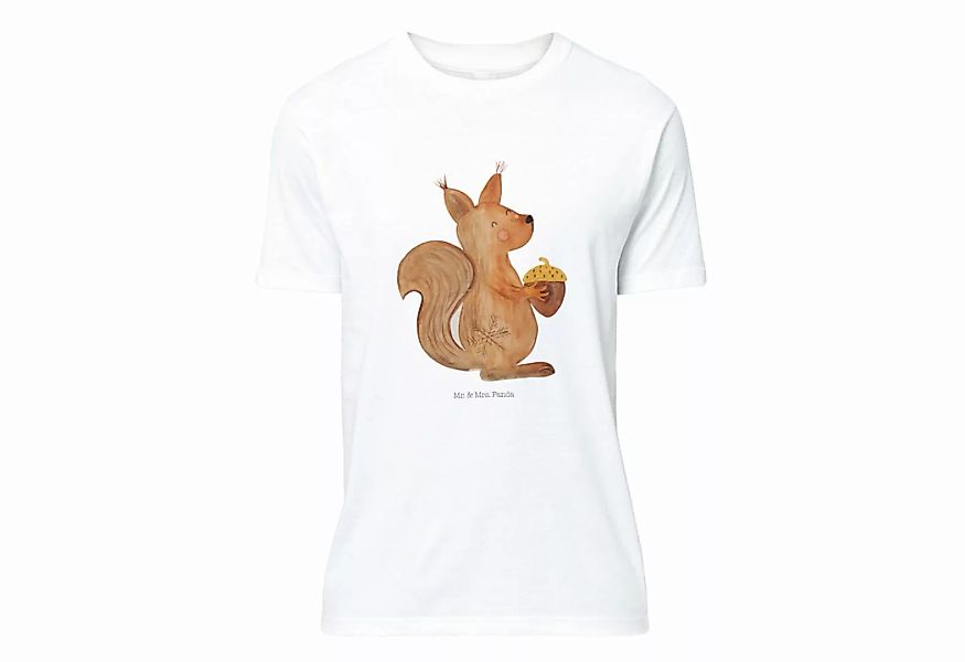 Mr. & Mrs. Panda T-Shirt Eichhörnchen Weihnachtszeit - Weiß - Geschenk, T-S günstig online kaufen