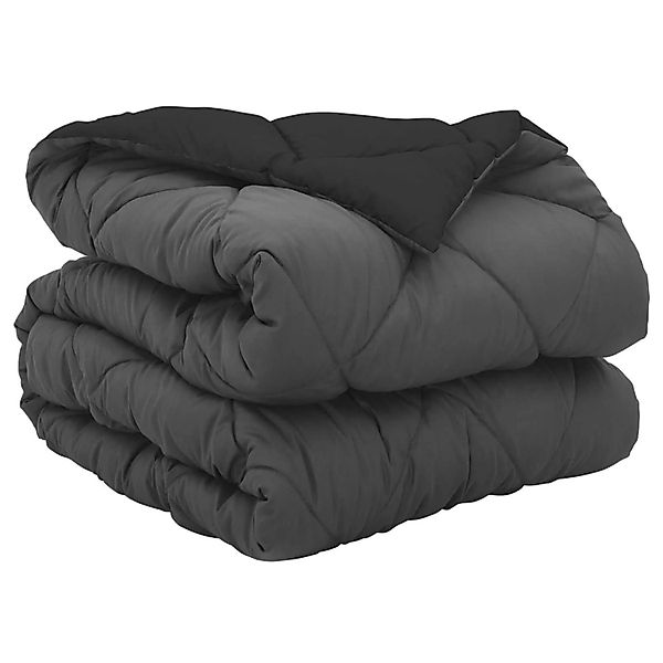 vidaXL Ganzjahresbettdecke Schwarz und Anthrazit 200 x 140 cm 42025597 günstig online kaufen