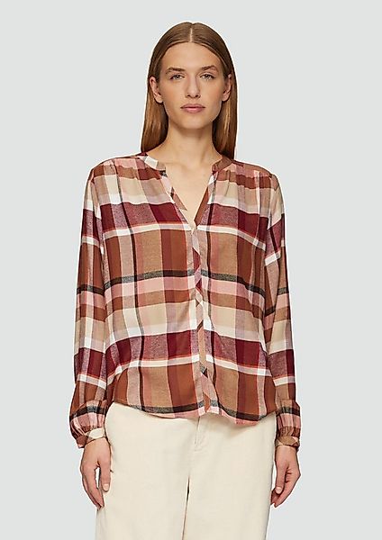 s.Oliver Langarmbluse Bluse Karierte Bluse aus Viskosemix günstig online kaufen
