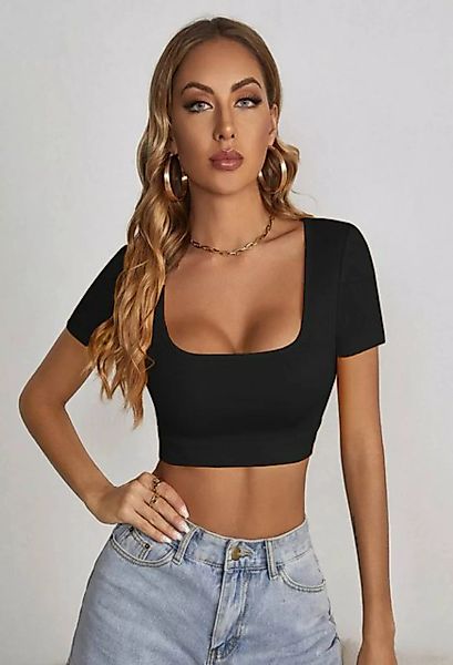 SEGUEN T-Shirt T-Shirt mit quadratischem Halsausschnitt, kurz (Sexy Slim, S günstig online kaufen