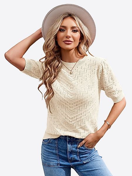 Imily Bela Kurzarmpullover Damen Niedliches Pullover-Shirt (Packung, 1-tlg. günstig online kaufen