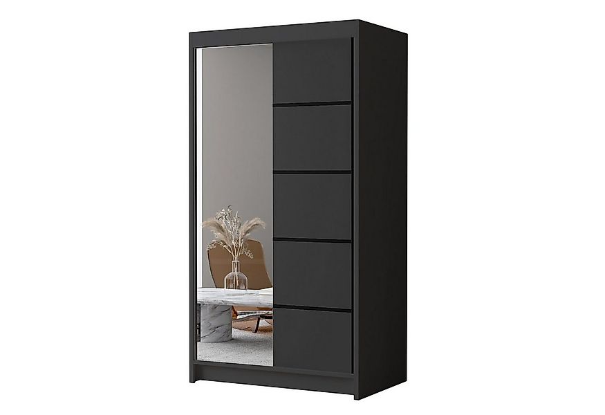 Sofnet Kleiderschrank Letto III (mit Spiegel, Schiebetüren und Kleiderstang günstig online kaufen